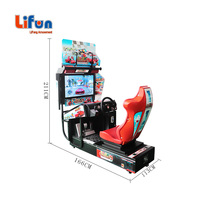 LIFUN A01 Simulateur de Conduite Automobile Électronique Borné à Monnayeur Jeu d'Arcade Vidéo HD Populaire Machine Virtuelle de Course pour Centres de Jeux