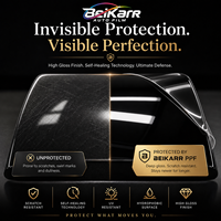 Film de protection de carrosserie BEIKARR 1,52x15m auto-réparant, anti-rayures, anti-jaunissement, transparent brillant en TPU PPF avec rejet UV 90% et IR 70%