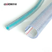 Tuyau hélicoïdal en PVC de qualité alimentaire avec armature en fil d'acier, tuyau d'aspiration transparent flexible renforcé pour le transfert d'eau et de boissons, 1/2-6 pouces