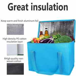 Portable Large-capacity <b>Lunch</b> Insulated <b>Bag</b> Beverage Cooler <b>Bag</b> Non-woven Waterproof Takeaway Insulation <b>Bag</b> - Product Image 3