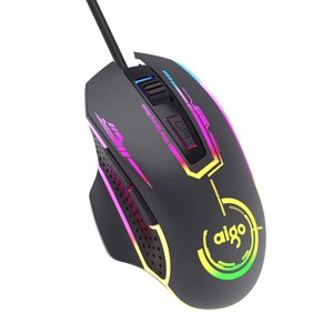 Aigo Q833 Wired Gaming <b>Mouse</b> 6D Buttons RGB Backlit Optical Sensor Right Hand Ergonomic Design USB for PC Laptop - Product Image 4