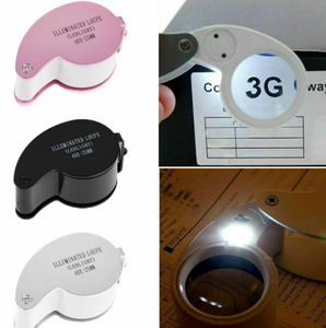 Lupa de Aumento 40x Plegable de Aleación de Aluminio con Doble Luz LED para Colección de Joyas, Diamantes, Jade y Artesanías Antiguas - Product Image 3