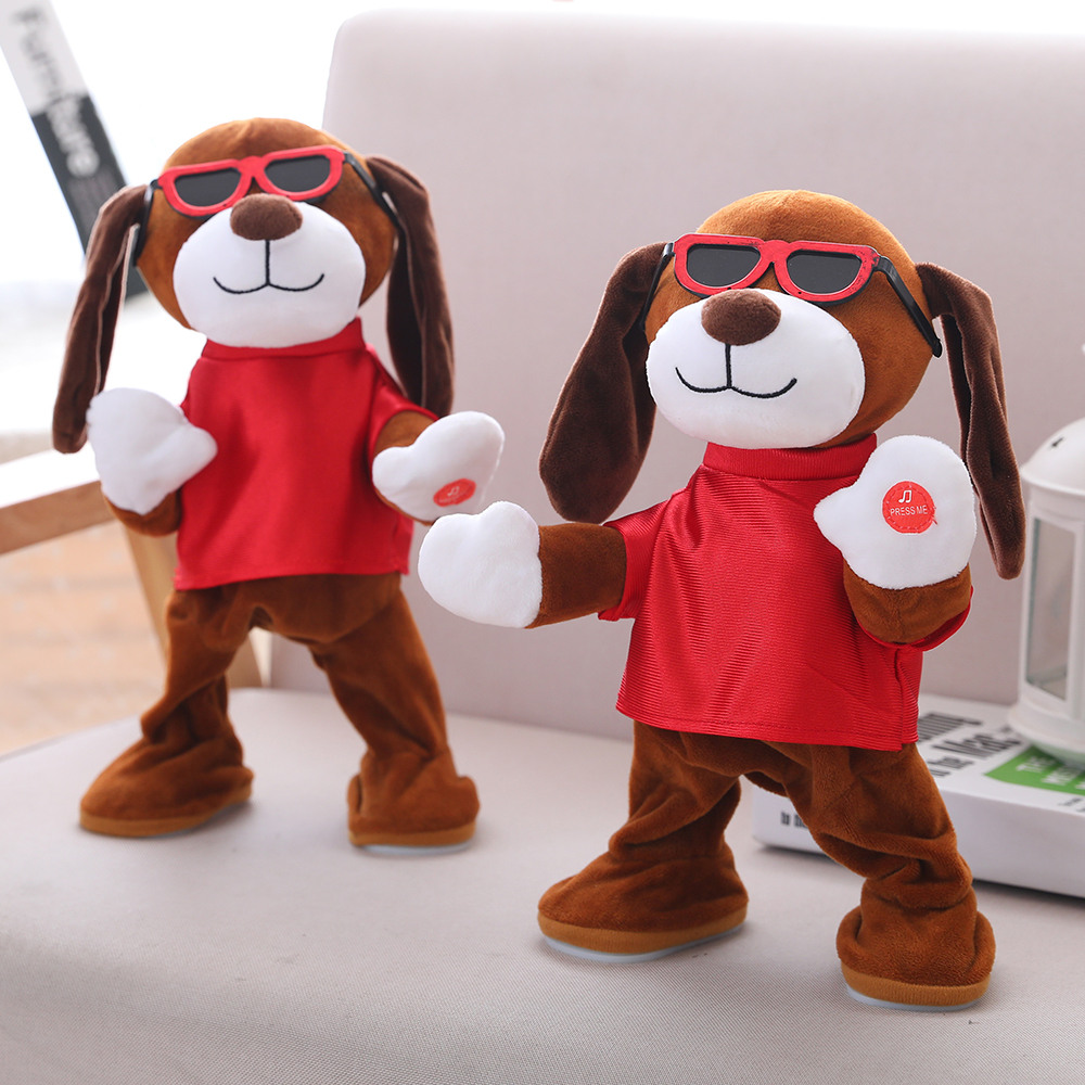 Dulala Crafts 33cm Talking Electric Dog Plush Toy - Break Dance Stuffed Animal Toy
