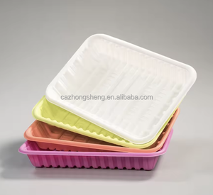 Barquette alimentaire compostable de haute qualité en amidon de maïs, écologique, jetable, pour viande et fruits, en <span class=keywords><strong>noir</strong></span>, rouge et vert, pour les fêtes - Product Image 6