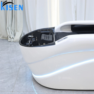 Cama de masaje eléctrica LED para lavado de cabello en salón, spa tailandés, spa capilar, cama de champú, silla de masaje de belleza eléctrica con LED - Product Image 3