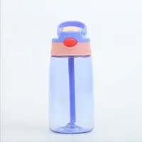 Ile 480 ml çocuklar su şişesi hasır kapak BPA ücretsiz ve kolu özel logo için kolay kullanım okul su şişeleri