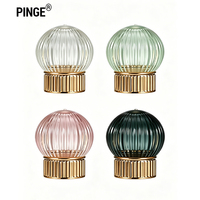 15mm 볼 향수 오버캡 알루미늄 코팅 골드 플로럴 소형 ABS 라운드 돔형 이중 링 스크류 뚜껑