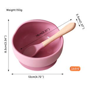 Juego de Platos de Silicona Multicolor para Bebés, Diseño Impermeable Antideslizante para Niños Pequeños, Uso Doméstico, Plato para Fideos Suave y Reutilizable - Product Image 2