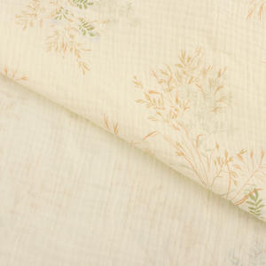 Tissu en mousseline de coton écologique, imprimé multicolore, <span class=keywords><strong>gaze</strong></span> froissée pour robes et jupes féminines, tissu léger et respirant - Product Image 3