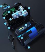 Wireless Air Pump Efficient 12V Tyre Inflator with Large Display for Quick Inflation of Tires and Balls Car Motorcycle Bike