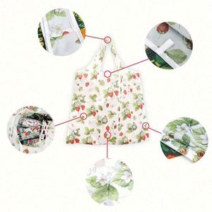 Sacs de courses réutilisables en polyester 900D écologiques, pochettes pliables pour l'épicerie en gros avec motif géométrique, nylon imprimé sur mesure - Product Image 3