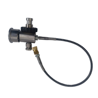 Vanne d'adaptation de station de remplissage DIN G5/8 300Bar 4500psi avec manomètre pour réservoir de cylindre Airsoft PCP Paintball HPA
