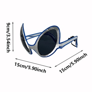 Vui Led người nước ngoài Kính mát trang phục đạo cụ đen ống kính phát sáng ánh sáng lên kính cho phụ nữ người đàn ông chàng trai cô gái Halloween Eyewear Nguồn cung cấp - Product Image 5