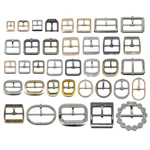Decorativo de aleación de zinc sólido hebillas ajustables con medio centro bar pin para hombres y mujeres bolsa zapato de hombro de hardware - Product Image 1