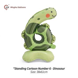 Ballon Mylar Chiffre Animal de la <span class=keywords><strong>Jungle</strong></span> 0-9, Ballon en Aluminium Dessin Animé Faune Sauvage pour Enfants <span class=keywords><strong>1</strong></span>-9 Ans, Décoration d'<span class=keywords><strong>Anniversaire</strong></span> à l'Hélium - Product Image 6