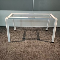 Cadre de table métallique extensible, base de bureau rétractable à pieds inclinés, pied télescopique en métal blanc thermolaqué pour bureau