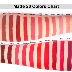 ลิปสติกเนื้อแมทกำมะหยี่ 20 สี คุณภาพสูง หรูหรา บรรจุในหลอดสีทอง ไม่มีโลโก้ รับผลิตแบรนด์ส่วนตัว กันน้ำ - Product Image 5