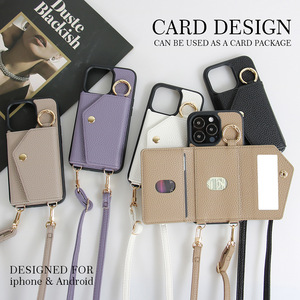 Étui portefeuille de luxe à bandoulière pour <span class=keywords><strong>iPhone</strong></span> 16 17 Air 15 14 13 12 <span class=keywords><strong>Pro</strong></span> <span class=keywords><strong>Max</strong></span> en cuir PU grainé avec porte-cartes - Product Image 6