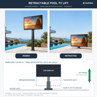 Layar LED Luar Ruangan Tahan Air HD P2.97 P3.91 P4.81 IP65 4K 10000 Nits Tahan Sinar Matahari Layar LED untuk Kolam Renang TV LED untuk Hotel
