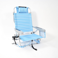 Chaises de plage en aluminium extérieures de haute qualité confortables Portable loisirs repose-pieds bas hôtels modernes parcs plage Camping en gros