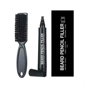 Oem Lage Moq Waterdichte Baard Vulling Pen Kit Potlood Vuller Baard Vulmiddel Potlood Voor Mannen