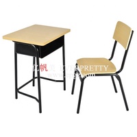 Ensemble scolaire moderne 1 place, bureau et chaise en bois pour les élèves en classe, à utiliser dans les écoles