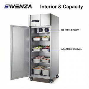 ตู้เย็น SWENZA รุ่นขายดี ตู้เย็นซุปเปอร์มาร์เก็ต แบบประตูเดียว ตู้แช่แข็งแบบตั้งตรง ตู้เย็นสแตนเลส - Product Image 2