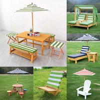Ensemble table, chaise et parasol de pique-nique pour enfants, idéal pour le camping, la maternelle, les loisirs en extérieur, style moderne et simple, pour balcon et salon.