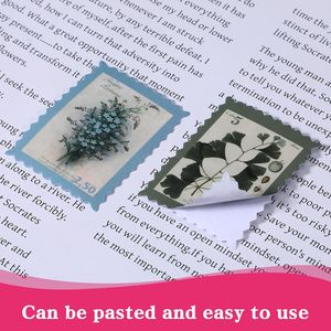 Autocollants de timbres-poste vintage pour scrapbooking, autocollants botaniques, timbres vintage, timbres rétro pour carnets, bricolage et artisanat - Product Image 4