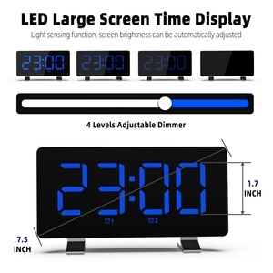 Đồng Hồ Báo Thức Rung Thêm 2022 Cho Người Ngủ Nặng Và Khiếm Thính Với Đèn Ngủ Và Bình Lắc Giường - Product Image 2