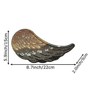 Women Elegant Angel Wings Rhinestones Clutch Purse Sparkling Crystal Evening Bag Chic <b>Handbag</b> for Wedding Celebration Proms - Product Image 2