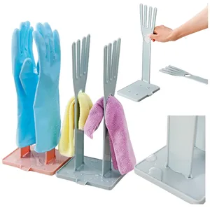 Soporte de secador de guantes reutilizable, estante de secado de guantes de plástico, estante de drenaje multifuncional para Cocina