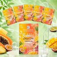 Kit de Pédicure Tropical Détox au Collagène à Bulles 5 Étapes en 1 Boîte, Ensemble Spa Pédicure Effervescent pour Entreprise de Beauté et Spa, Marque Privée OEM