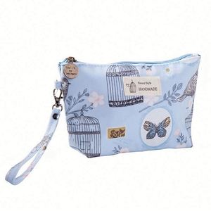 Sac de Maquillage Imprimé Fleurs Mignon et Tendance en Toile, Sac de Voyage Multifonctionnel Portable et Imperméable pour Cosmétiques – Vente en Gros - Product Image 2