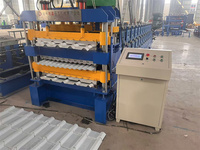 Machine de formage à froid de tôles de toiture IBR en acier galvanisé coloré à trois couches, haute vitesse et très vendue