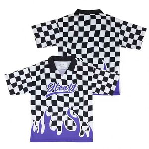 High Quality V Neck Retro for <b>Collar</b> Soccer Jerseys Oversize Football Short Breathable Quick Dry Man Custom Vintage <b>T</b>-<b>shirt</b> - Product Image 1