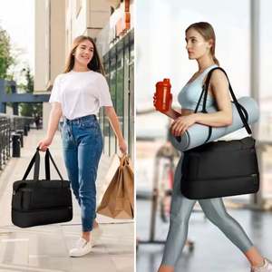 Large Capacity Custom Logo <b>Sports</b> Gym <b>Bag</b> Dry Wet Separation Yoga <b>Bag</b> for <b>Women</b> Waterproof Travel Tote <b>Bag</b> With USB - Product Image 2