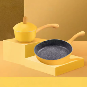 פופולרי 4 pcs חמוד צב ערכת כלי בישול Nonstick פאן מטבח בישול סיר ווק וסיר מרק רפואי אבן שאינו מקל מטגנים פאן סטים - Product Image 2