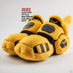 Zapatillas de deporte de felpa personalizadas para <span class=keywords><strong>hombre</strong></span> de invierno, cómodas zapatillas antideslizantes cálidas para el hogar con logotipo, productos Ai, zapatillas informales para el hogar - Product Image 2