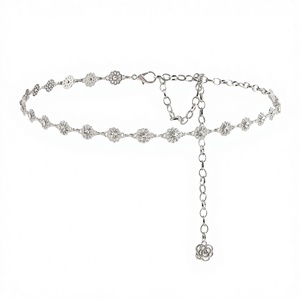 Chaîne de corps en métal argenté ultra-fine KARATS Fashion avec boucle, 105 cm, idéale pour l'été et toutes les occasions - Product Image 2