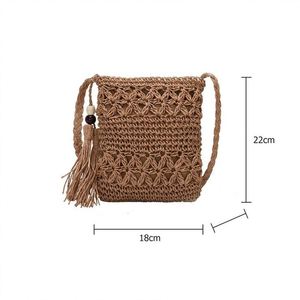 Sac en paille jacquard tissé à la main avec nœud doré, motif lapin, sacs colorés, sacs bandoulière, sacs seau et pochettes pour tissage avec nom - Product Image 6