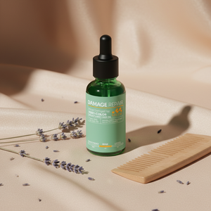 Huile capillaire bio à l'huile d'arbre à thé et de noix de coco, enrichie en vitamines, pour cheveux bouclés/abîmés, réparatrice en profondeur après coloration, nourrissante et hydratante – Meilleure vente - Product Image 1