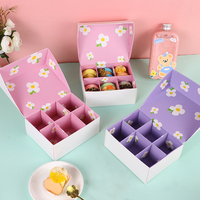 Boîte cadeau personnalisée en papier couché imprimé pour desserts et sushis à emporter, pour macarons, beignets, poudings, cupcakes