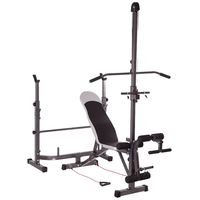 Banc de musculation commercial pliable et réglable en métal - Cadre en fonte portable, stable et sûr pour l'entraînement de force et la presse à jambes