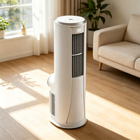 Aire Acondicionado Portátil Vertical de 18000 BTU con Frecuencia Variable, Eléctrico, para el Hogar, con Ruedas, Función de Refrigeración/Calefacción, de Plástico