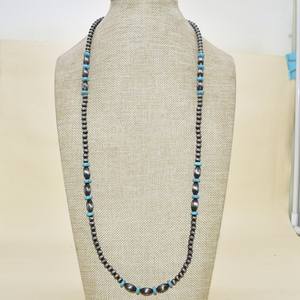 पश्चिमी शैली के गहनों की लंबी श्रृंखला पत्थर टर्नक्विज़ नावाजो मोती के हार उपहार काउगर्ल कैलिफोर्निया - Product Image 2