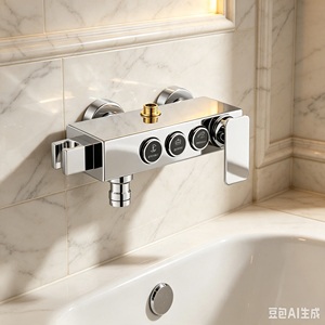 Mitigeur de douche thermostatique en laiton haute pression à touches LED, économie d'eau, anti-corrosion, autonettoyant, EN817CE, pour hôtel, 5 ans de garantie - Product Image 1
