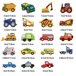 Nouveau trafic incendie Taxi pelle camion ingénierie Construction véhicule fer sur brodé enfants patchs pour vêtements sac casquette - Product Image 2