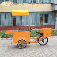 Triciclo eléctrico de comida rápida para perros, con parrilla y freidora