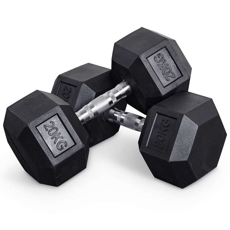 Livraison Poids 1kg-10kg Hexagone En Caoutchouc Gym 60 kg Haltère Poids Handweights Hex Haltères Haltères En Livres